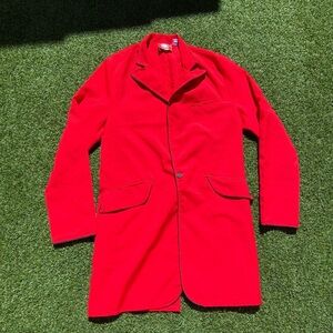 VTG 90’s Red Balls On Fire Red Coat / Robe